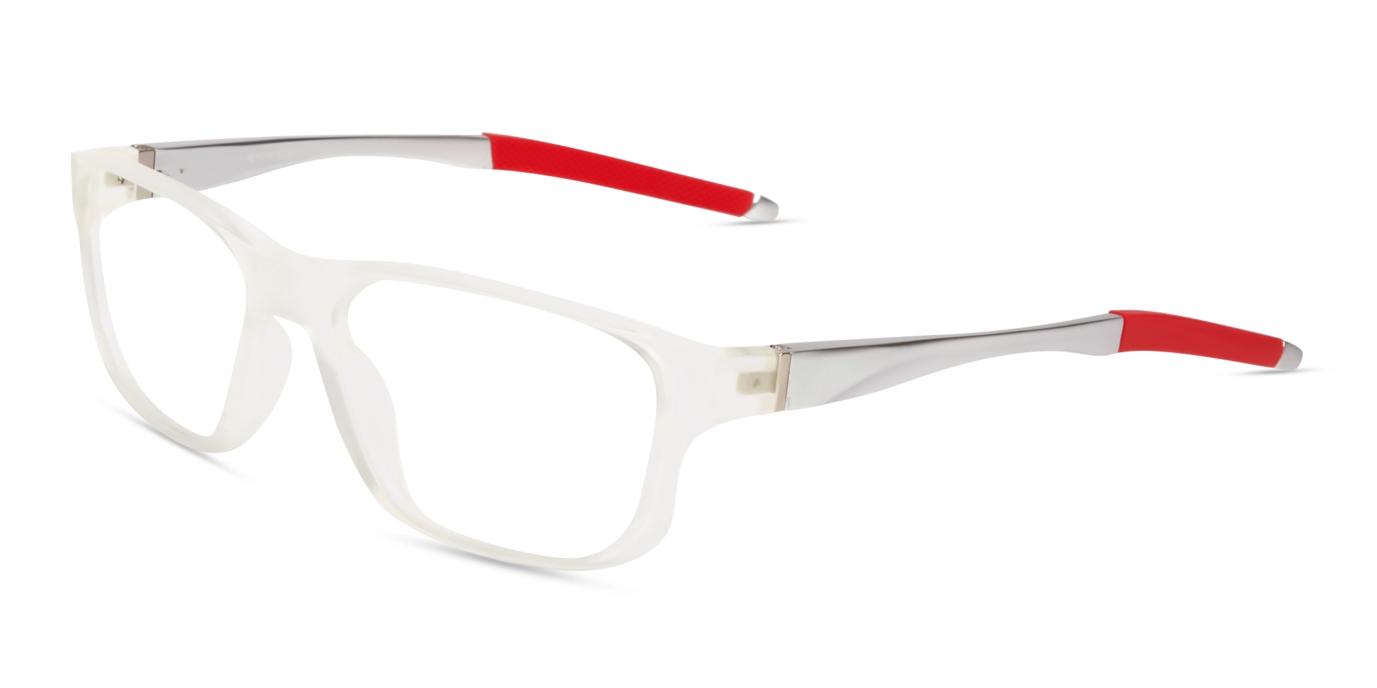 Dove White Rectangular Fullrim Glasses-2